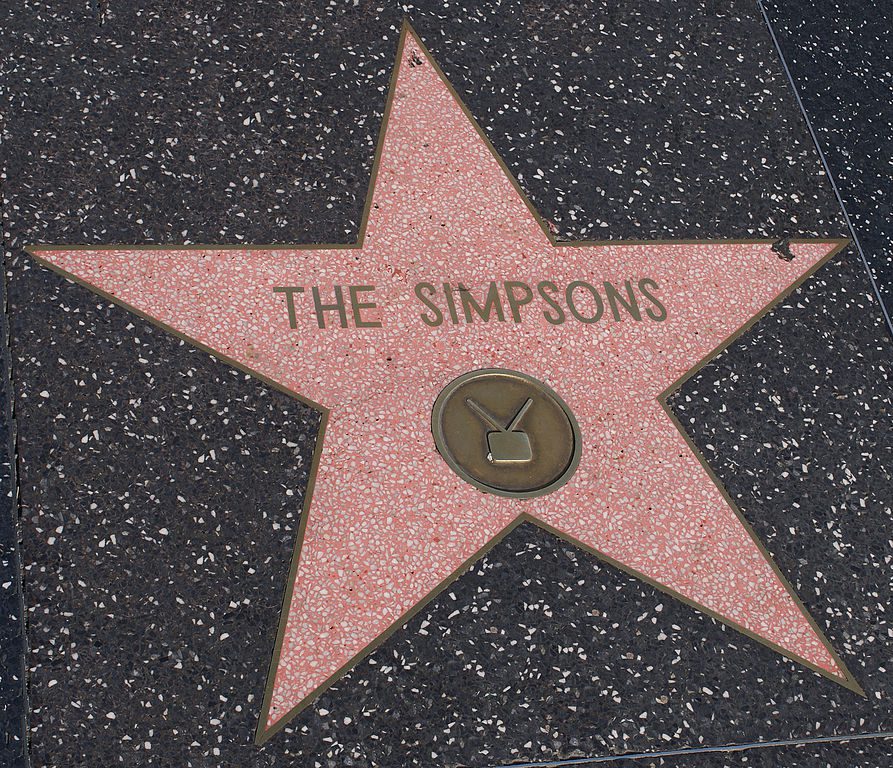 The Simpsons Walk of Fame Star, via Wikimedia Commons