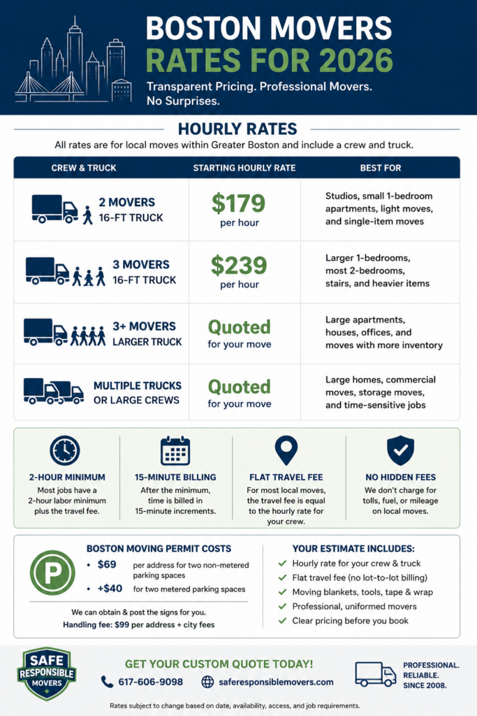 Boston Moving Rates 2026