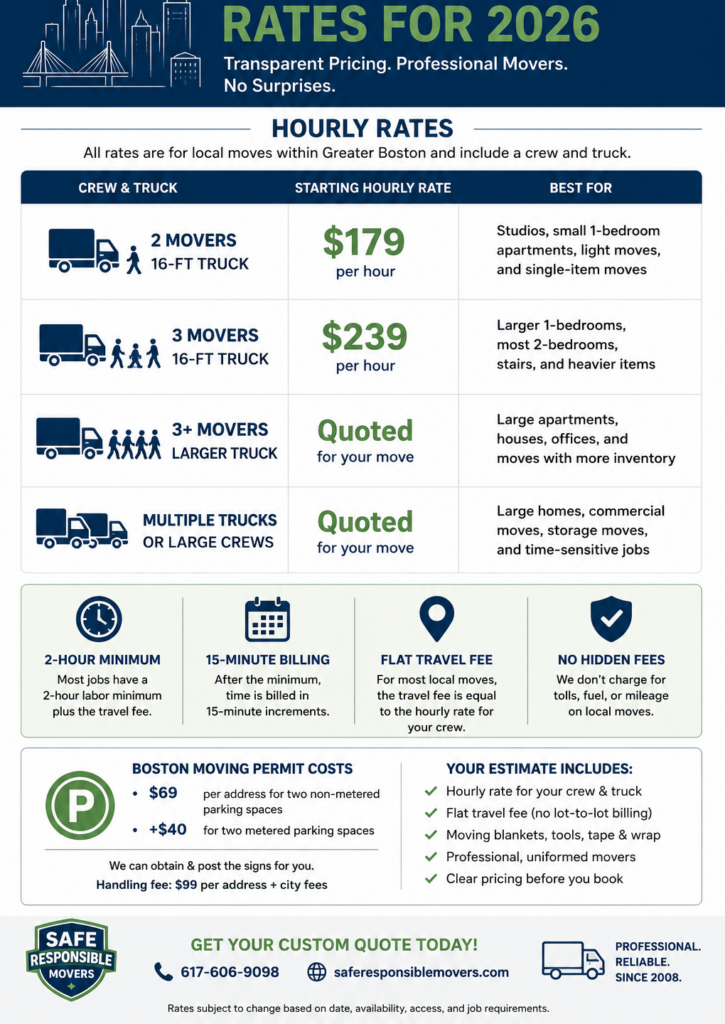 Boston Moving Rates 2026