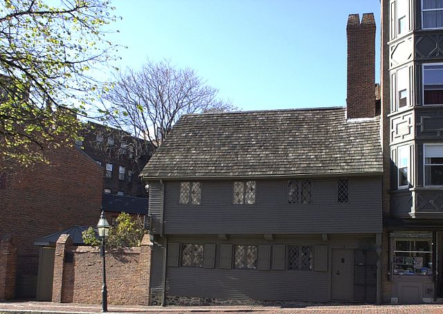 The Paul Revere House is one of many old houses in and around Boston