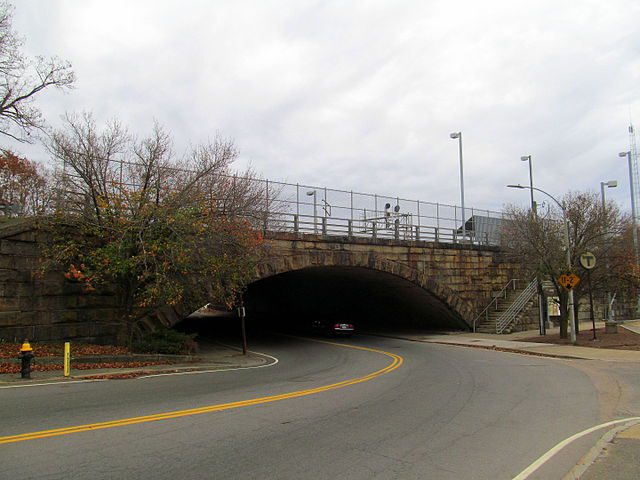 Don't drive moving trucks through the railroad bridge on Hyde Park Avenue!