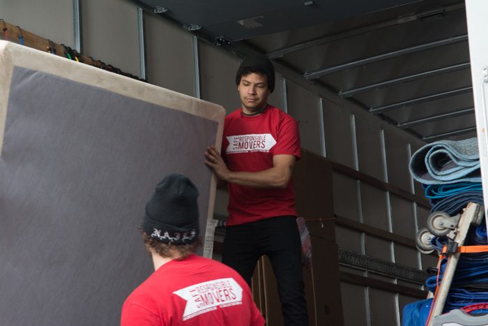 Queen- and King-sized box springs often don't move well through Massachusetts stairwells.