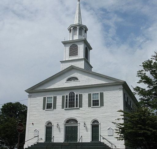 The First Parish in Westwood, MA was built in 1809.